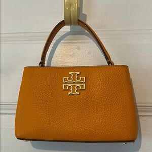 Tory Burch Mango Britten Satchel with Crossbody Strap, Like New